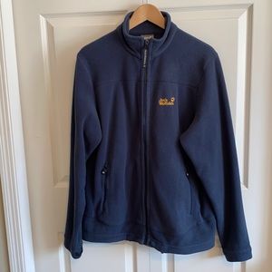 Men’s Jack Wolfskin Navy Blue Polar Fleece Full Zip - L